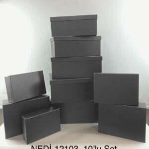 ABK DİKDÖRTGEN 10 LU KUTU SİYAH