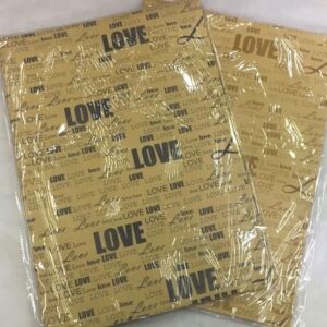 BUKETLİK KRAFT KAĞIT 50*70 LOVE BASKILI 20 Lİ PK