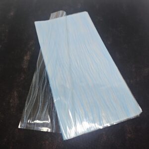 BUKETLİK PP ŞEFFAF DALGALI ÇİZGİLİ DESEN MAVİ