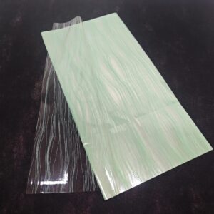 BUKETLİK PP ŞEFFAF DALGALI ÇİZGİLİ DESEN YEŞİL