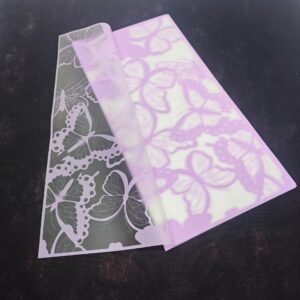 BUKETLİK PP ŞEFFAF ÜZERİ KELEBEK BASKILI MOR