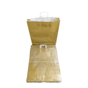 ÇANTA B. KRAFT BÜKÜM SAPLI ALTIN 45*50cm 25 Lİ
