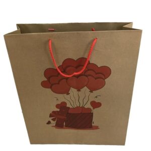 ÇANTA KARTON KRAFT BASKILI KALPLİ BALONLU35*42 10