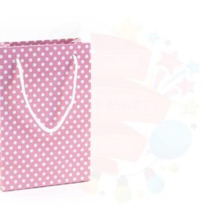 ÇANTA KARTON SELOFANLI 12*14 PEMBE PUANLI 25'Lİ