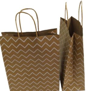 ÇANTA KRAFT BÜKÜM SAPLI BEYAZ ÇİZGİLİ 26*33CM 12Lİ