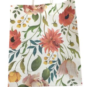 ÇANTA KRAFT BÜKÜM SAPLI ÇİÇEKLİ  32*41cm 10 LU