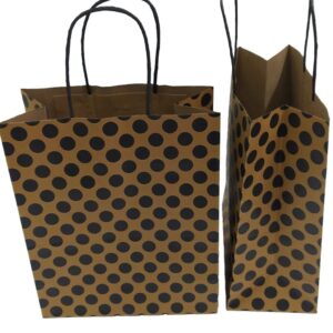 ÇANTA KRAFT BÜKÜM SAPLI SİYAH PUANLI 21*27CM 12Lİ