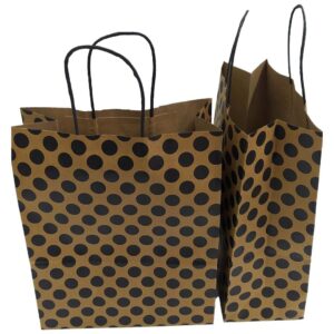 ÇANTA KRAFT BÜKÜM SAPLI SİYAH PUANLI 26*33CM 12Lİ