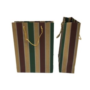 ÇANTA KRAFT İTHAL 15*20 ÇİZGİ DESEN 12 Lİ