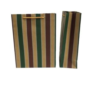 ÇANTA KRAFT İTHAL 19*24 ÇİZGİ DESEN 12 Lİ