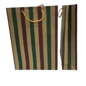 ÇANTA KRAFT İTHAL 24*33 ÇİZGİ DESEN 12 Lİ