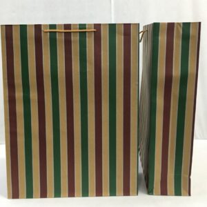 ÇANTA KRAFT İTHAL 38*50 ÇİZGİ DESEN 12 Lİ