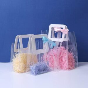 ÇANTA ŞEFFAF BEYAZ TUTAMAÇLI 10 LU  28*25*14