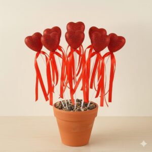 ÇUBUKLU STRAFOR KALP FLOKLU 6 LI BÜYÜK