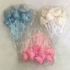 ÇUBUKLU STRAFOR KUŞ 10 LU MAVİ-PEMBE-BEYAZ