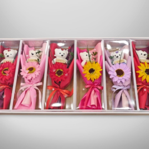 HEDİYELİK SÜS BUKETLİ AYICIK ÇİÇEKLİ