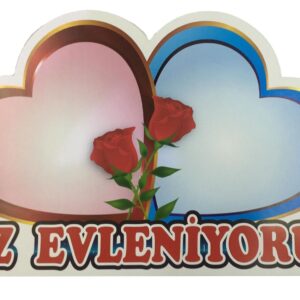KARTON KALP İKİLİ BİZ EVLENİYORUZ YAZILI