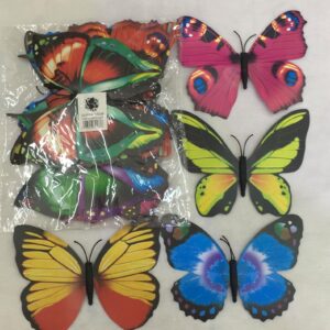 KELEBEK ÇOK RENKLİ 15 CM 20 Lİ PK