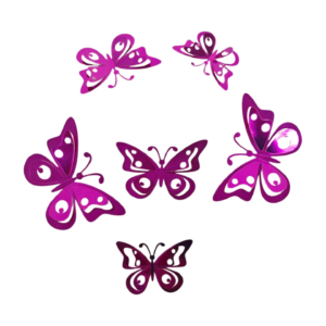 KELEBEK KARTON 3 BOYUTLU 12 Lİ 4 RENK