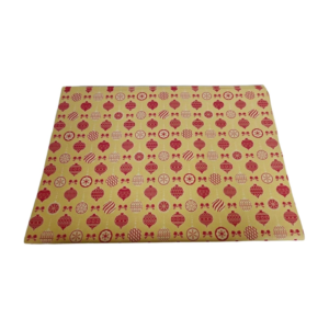 KRAFT  KAĞIT 70*100 KRAFT RENGİ TOPAÇ NOEL SÜSLÜ