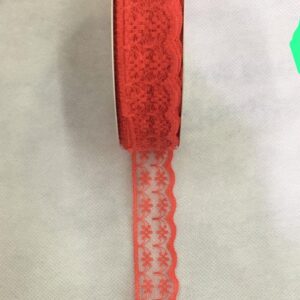 KURDELE KUMAŞ DANTEL 2,5 CM 10 MT KIRMIZI