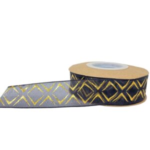 KURDELE ORGANZE SİYAH ÇİZGİLİ 2,5 CM 22 MT.