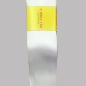 KURDELE SATEN BEYAZ 10 MT 6 CM