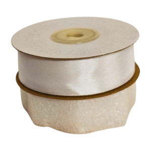 KURDELE SATEN BEYAZ 2,5 CM 22 MT.