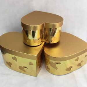 KUTU KALP 3 LÜ ALTIN KALP KABARTMALI