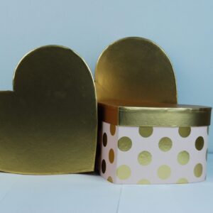 KUTU KALP 3 LÜ ALTIN KAPAKLI PUANLI PEMBE