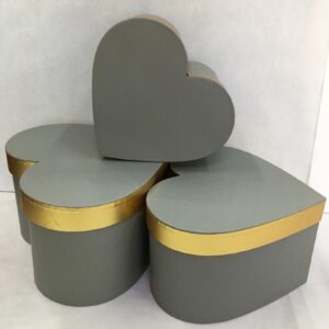 KUTU KALP 3LÜ GÜMÜŞ KAPAĞI METAL ALTIN ÇİZGİLİ