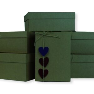 KUTU NINA KRAFT DİKDÖRGEN 3KALPLİ 6LI SET