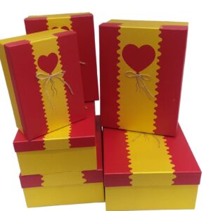 KUTU ROMANCE DİKDÖRTGEN KIRMIZI  6 LI SET