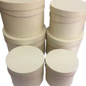 KUTU SİLİNDİR İPLİ 6 LI SET  KREM