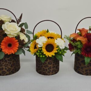 KUTU SİLİNDİR KAPAKSIZ LEOPAR PELUŞLU 3 LÜ