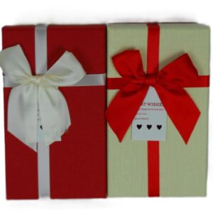 KUTU TEKLİ KURDELA KAPAKLI KIRMIZI-KREM