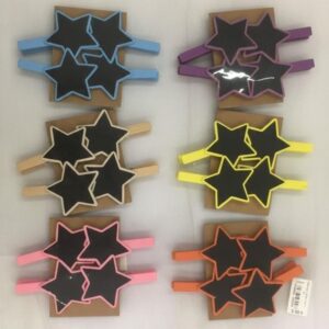 MANDAL BOŞ KARA TAHTA YILDIZ 4 LÜ RENKLİ