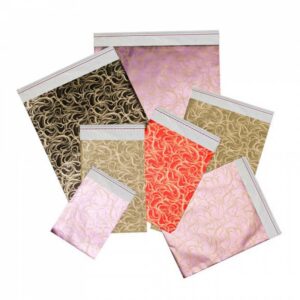 METALİZE POŞET BANTLI LÜX 25*35 50'Lİ DESENLİ