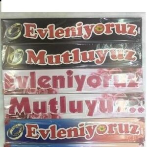PLAKALIK EVLENİYORUZ MUTLUYUZ 20 Lİ