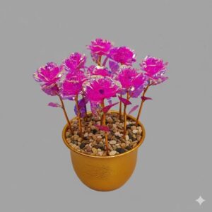 PLASTİK SONSUZLUK GÜLÜ FUŞYA 24 CM