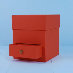 RCP ÇEKMECELİ  KARE TEKLİ KUTU 16*19 TURUNCU