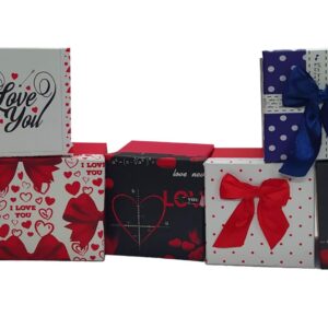 TN TEKLİ KÜP KUTU KALP DESENLİ  9 CM