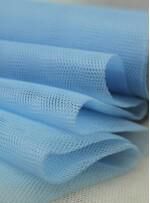 TÜL GREK KATLAMALI 50 MT AÇIK MAVİ